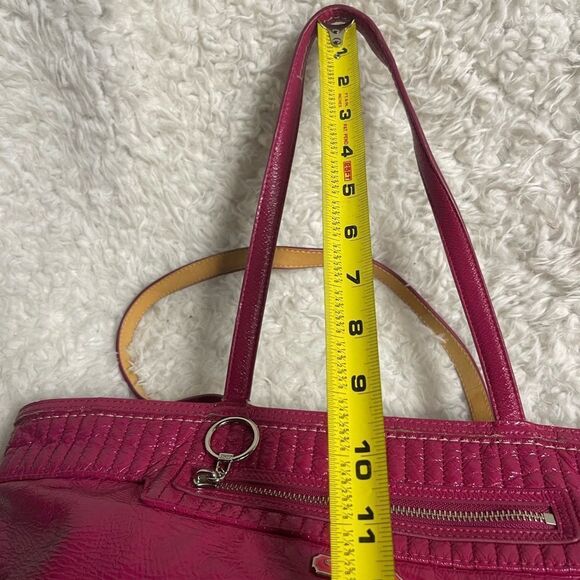 Coach Leather hot pink patent and quilted Medium Tote Bag - Picture 12 of 16